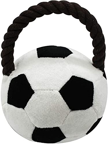 Happy Go-Mart Pet Squeaky Toys, Plush Dog Soccer Sports Ball Interactive Ball Chew Toys (football)