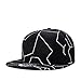 Sunlitro Unisex Flat Bill Hip Hop Hat Snapback Baseball Cap (Black 033-1)