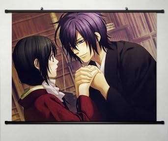 Wall Scroll Poster Fabric Painting For Anime Hakuouki Yukimura Chizuru &amp; Saitou Hajime 025