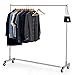 Auledio Heavy Duty Clothing Rack, Industrial Grade Z-Base Garment Rack on Wheels with Brakes, Commercial Rolling Hanging Clothes Rack, 400LBS Load with 63