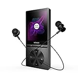 MP3 Player with Bluetooth 16GB Lossless Sound Music Player with FM Radio / Video Play / Photo Browsing / Voice Recorder, Come with Armband Support Up To 128GB (Black)