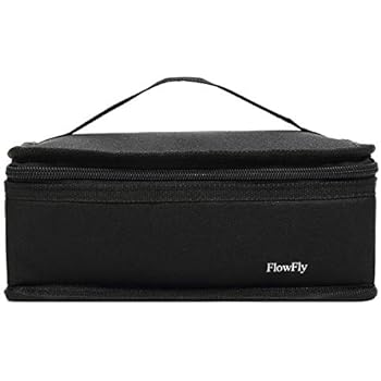 Small Insulated Lunch box Portable Soft Bag Mini Cooler Thermal Meal Tote Kit with Handle for Work & School by FlowFly,Black