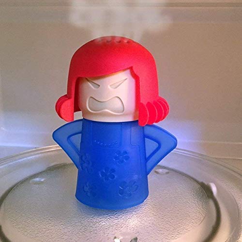 AISIBO Microwave Cleaner Steam Angry-mama Easily Cleans the Crud In Minutes Microwave Oven Steam Cleans and Disinfects With Vinegar and Water for Home Office Kitchens (Blue)