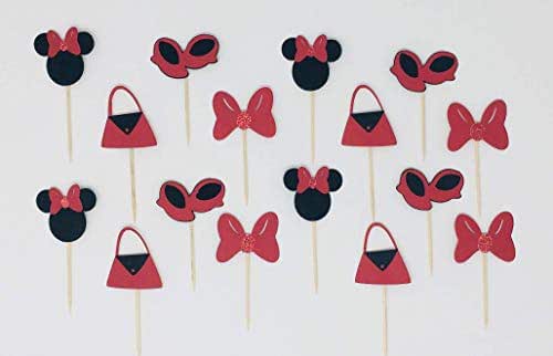 Minnie Cupcake Toppers, Red Minnie Mouse
