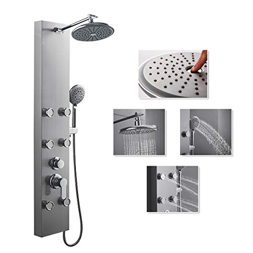Photo 1 of ROVATE 304 Stainless Steel Shower Panel Tower System