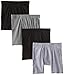 Hanes Boys' 4 Pack Ultimate Comfortsoft Black and Grey Dyed Boxer Brief