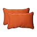 Pillow Perfect Monti Chino Solid Indoor/Outdoor Lumbar Pillow Plush Fill, Weather and Fade Resistant, Lumbar - 11.5