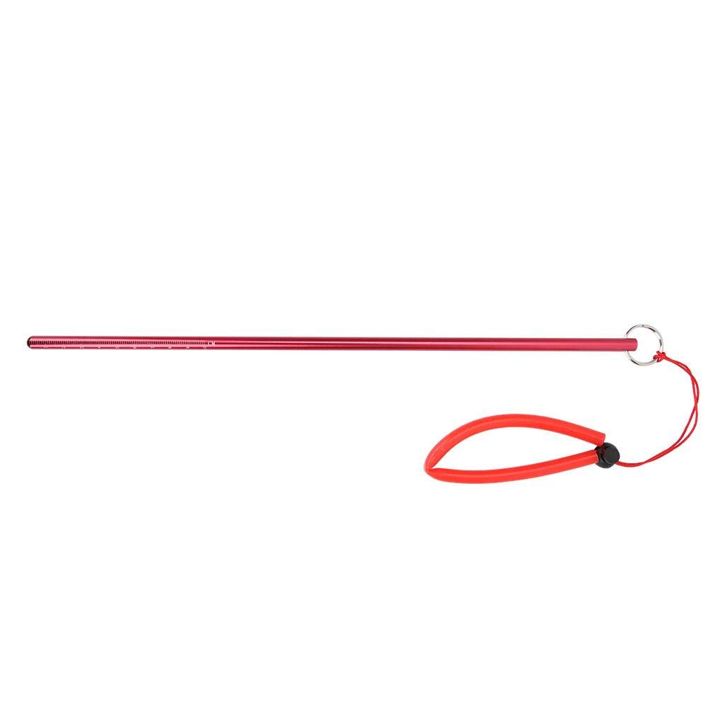SolUptanisu Diving Pointer, Scuba Diving Stick Portable Aluminum Alloy Lobster Tickle Stick Scuba Diving Pointer Underwater Tickle Pointer Diver Pointer with Hand Strap(Red)