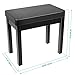 Neewer Piano Bench Stool Keyboard Bench - Padded Cushion Deluxe Comfort with Music Storage, Iron-Made Legs for Piano, Keyboard, Vanity Table, Music Books/Sheet, etc, 20.8x11.8x19 inches (Black)