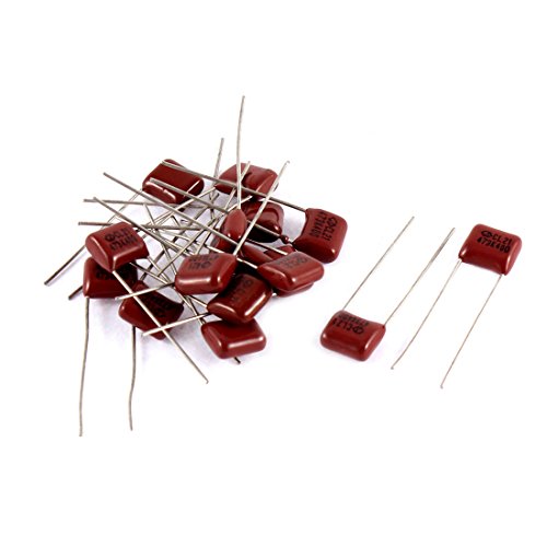 Uxcell a15080500ux0148 23 Piece 473K 400V 0.047uF 10% Dark Red Metallized Polyester Film Capacitors