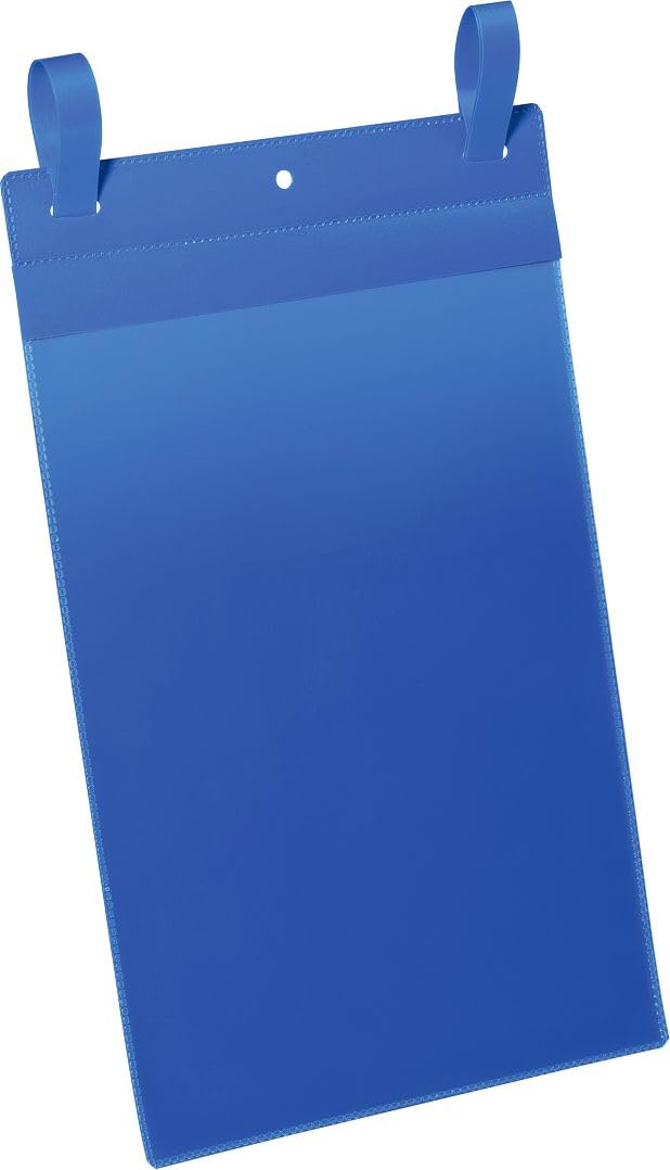 Durable Document Pocket with Straps A4 Portrait, Pack of 50 Pieces, Dark Blue