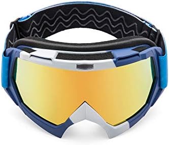 AULLY PARK Motorcycle Goggles, Dirt Bike Goggles Grip For Helmet， ATV Motocross Mx Goggles Glasses with 3 Lens Kit Fit for Men Women Youth Kids