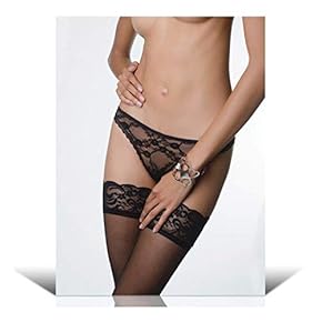 Sexy Model Wearing Black Lace Lingerie - Wall Mural, Removable Sticker, Home Decor - 24x32 inches