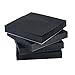 Eagle Sticky Notes, 3”x 3”, Color Self-Stick Note Pads, 4 Pads, Adhesive Note Pads for Office, School and Home Use, 100 Sheets/Pad (Black)
