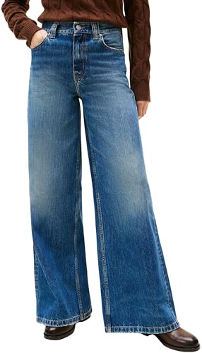 Vaqueros Mujer Kris 70'S Wide Leg, Azul (Kris), 34W/28L