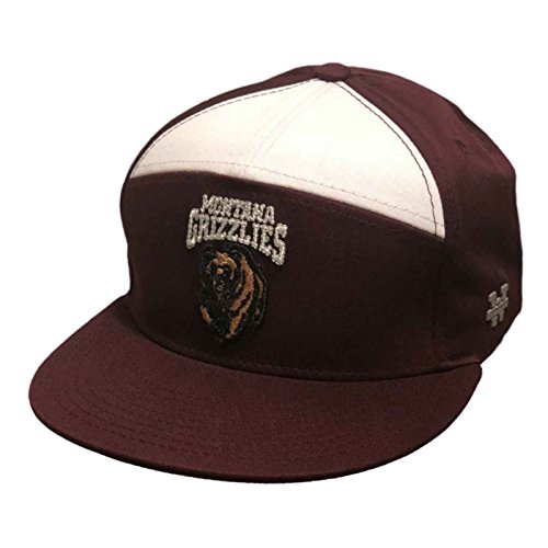 University of Montana UMT Grizzlies NCAA 7 Panel Flat Bill Snapback Baseball Cap Hat