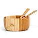 Bamboo Feeding Set 3pc includes Bowl, Spoon and Fork, BPA Free - Infant and Kid Friendly
