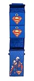 Modern Littles Superman Closet Hanging Organizer - 2 Storage Compartments, 1 Removable Laundry Bin - 10.5 Inches x 10.5 Inches x 52.5 Inches - Blue