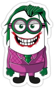 2x Minion JOKER 12cm 4.5inch Sticker Aufkleber car decal laptop ipad mac truck 4x4 jdm