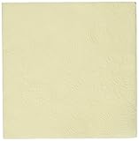 Paperproducts Design 7299 Beverage/Cocktail Embossed Lace Elegant Paper Napkin, 5 by 5-Inch, Ivory