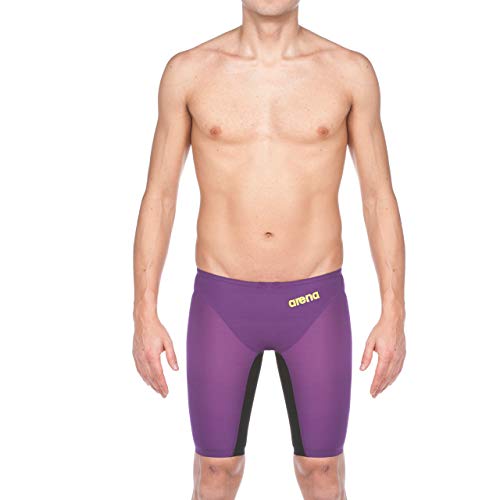 Arena Men's Powerskin Carbon Air Swim Jammer, Plum/Fluo Yellow, 30