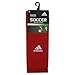 adidas Metro 4 Soccer Socks for Boys, Girls, Men and Women (1-Pair), Power Red/White/Clear Grey, X-Small