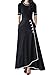 FIYOTE Women High Waisted Button Front Slit A-Line Flared Long Maxi Skirt With Pocket S-XXL