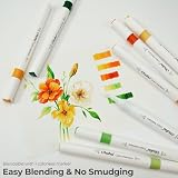 Ohuhu 64 Colors Water-Based Dual Tip Markers Chisel Brush Pens view 10
