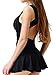 Wantdo Women's Solid Swimwear Convertible Tummy-Control Swimdress