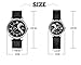 OOFIT Black Leather Romantic Silver Pair Wrist Watches for Couple Men Women (Set of 2)