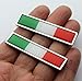 Xuxu521 Metal ( 2pcs ) Italy Italian flag Premium Car Body Side Fender Rear Trunk Emblem Badge Decals
