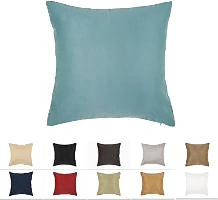 Amazon Com Dreamhome 18 X 18 Inches Aqua Color Faux Suede
