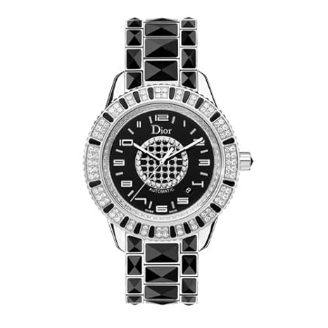 Christian Dior Women's CD115511M001 Christal Black Diamond Dial Watch.