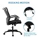 Ergonomic Office Chair, Mid Back Desk Chair Mesh Computer Chair Executive Rolling Swivel Adjustable Task Chair with Lumbar Support Armrest for Adults Women,Black
