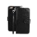 idudu iPhone 6 / iPhone 6S Case, Luxury PU Leather Wallet Flip Cover Case with Credit Card Holder Built-in 9 Card Slots & Wrist Strap iPhone 6 / iPhone 6S (Black)