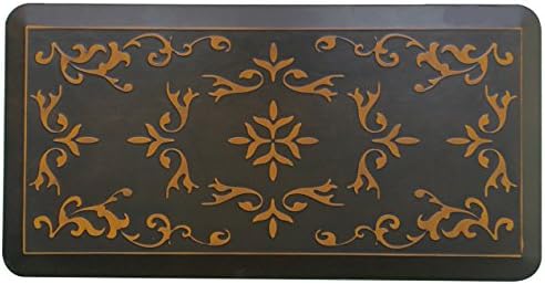 Licloud Anti-Fatigue Flower Mat Non-Toxic Kitchen Floor Mat Comfort Mat Desk Mat (20x39x3/4-Inch, Antique Flower Light 2)