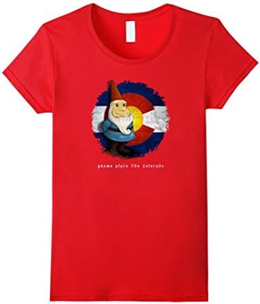 Womens Colorado Shirt Garden Gnome T-shirt Small Red
