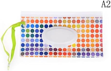 Wet Wipe Pouch Baby Wipe Case Holder Dispenser Refillable Moist Diaper Wet Wipe Clutch Strap Bag Wipes Container (No Wipes in It) - 9.44 x 5.5 Inches