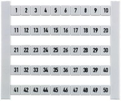 WEIDMULLER 0523060021 TERMINAL BLOCK MARKER, 21-30, 5MM CARD50