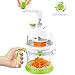 LOVKITCHEN Multi-functional Spiral Vegetable Slicer Set Hand Crank Manual Food Processor/Chopper, Blender, Shredder, Meat Grinder, Citrus Juicer, Mandoline Slicer Set With 5 Interchangeable Blades