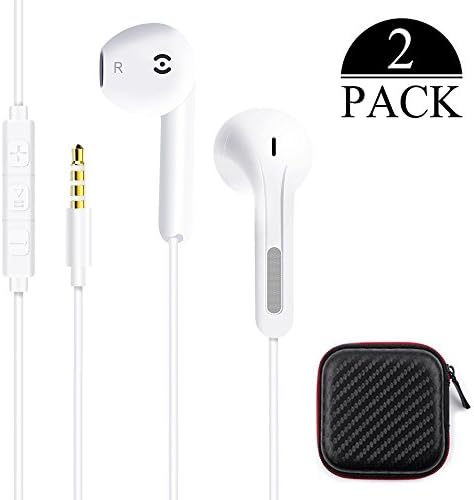 Ofuca 2Pack Earphones the Most Premium Earbuds Enhanced Bass&amp;HD Stereo Headphones and Noise Isolating Headsets for 6s/6s Plus/6/6 Plus/5/5c/5se/4s/4 iPad/iPod and more iPhone Devices