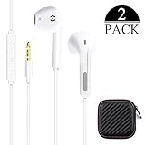 Ofuca 2Pack Earphones The Most Premium Earbuds Enhanced Bass&HD Stereo Headphones and Noise Isolating Headsets for 6s/6s Plus/6/6 Plus/5/5c/5se/4s/4 iPad/iPod and More iPhone Devices