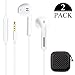 Ofuca 2Pack Earphones the Most Premium Earbuds Enhanced Bass&HD Stereo Headphones and Noise Isolating Headsets for 6s/6s Plus/6/6 Plus/5/5c/5se/4s/4 iPad/iPod and more iPhone Devices