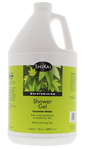 Shikai - Daily Moisturizing Shower Gel, Rich in Aloe Vera & Oatmeal That Leaves Skin Noticeably Softer & Healthier, Relief For Dry Skin, Gentle Soap-Free Formula (Cucumber Melon, 1 Gallon)