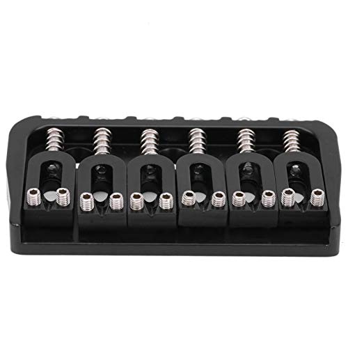 Electric Guitar Bridge, 6 Strings Guitar Fixed Metal Bridge Adjustable Saddle Great Accessory for Electric Guitarists, Guitar Saddles Bridge Electric Guitar Strings Performance Accessory