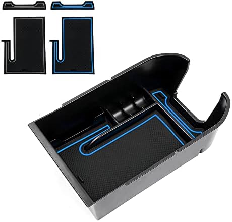 Center Console Armrest Storage Tray Organizer For Toyota RAV4 2019-Up – Black ABS