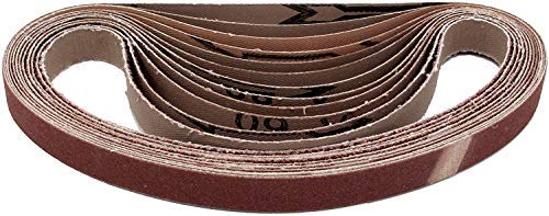 Fabric sanding belts, pack of 12, 13 x 457 mm, grain 40, compatible with belt files, sandpaper, sanding belt.