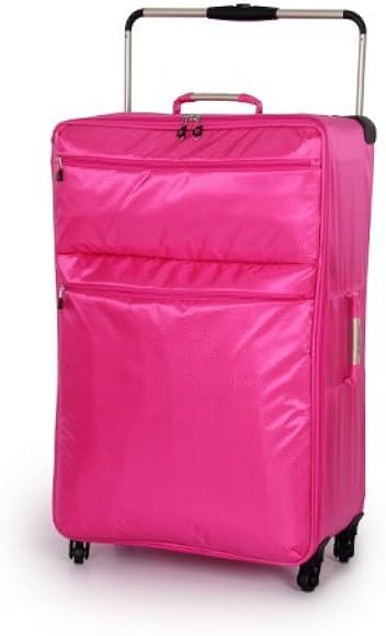 pink lightweight suitcase