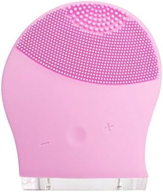 Grace Wash Facial Brush and Massager, A Innovative Skin Care Tool with Facial Cleansing, Massaging and Anti-aging 3-in-1, Natural Silicone for Facial Polish and Scrub, Acne Reduction (Pink)