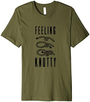 Men's Feeling Knotty - bowline knot funny shirt 2XL Olive